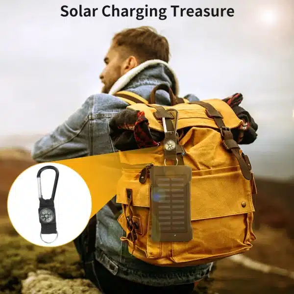 30000mAh Solar Power Bank Solar Panel Powerbank Waterproof USB Battery Charging LED External Charger For iPhone Samsung Phone - Image 5