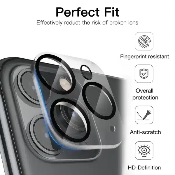 Tempered Glass For iPhone 16 16Plus 16Pro MAX Back Lens Camera Screen Protector Full Coverage Anti Scratch Glass Films - Image 2