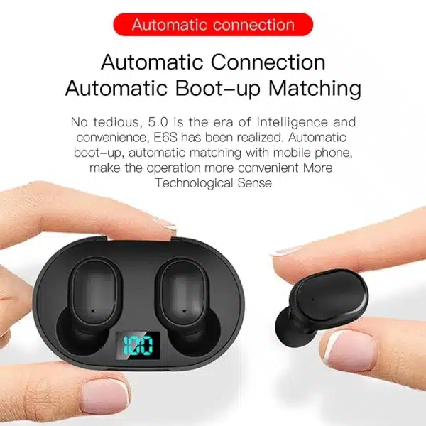 E6S TWS Wireless Headphones Bluetooth Earphone 5.0 Stereo Headset Earbuds with Microphone for Iphone Xiaomi - Image 4