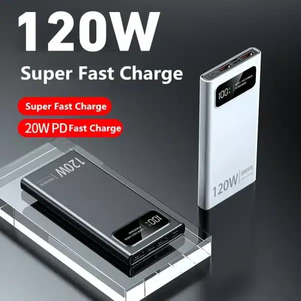 200000mAh 120W Power Bank Super Fast Charging Battery High Capacity Digital Display Power Bank For iPhone Samsung Huawei - Image 2