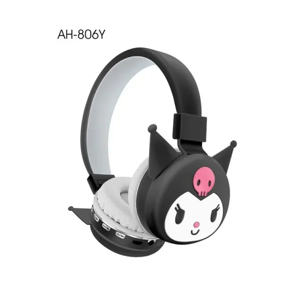 Sanrio Hello Kitty Kuromi Bluetooth Headphone Wireless Headsets Cartoon with Mic Foldable Lightweight Earphone for Phones Laptop - Image 2