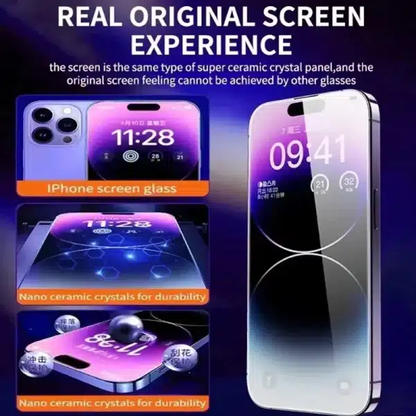 1Pcs Dust Free Installation HD Screen Protector For IPhone 14 11 12 13 15 16 Pro Max 15 14 Plus 12 13 MiniTempered Glass Film - Image 2