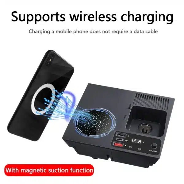 Wireless Charging for Volkswagen Jetta MK6 Cigarette Lighter Fast Charging Car Charger for iPhone HUAWEI Xiaomi Samsung - Image 5