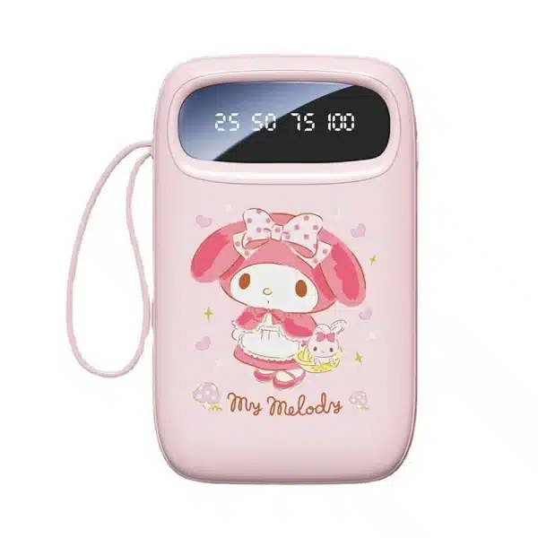 New Sanrio Power Bank 10000mah Fast Charging Large Capacity Built-In Cable Ultra-Thin Portable Can Illuminable Power Bank Gift - Image 6