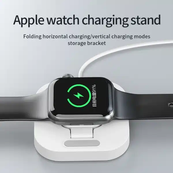 Foldable Mini Magnetic Wireless Charger For Apple Watch series 8 7 6 5 4 SE 3 2 iWatch Type C Wireless Charging For Apple Watch - Image 4