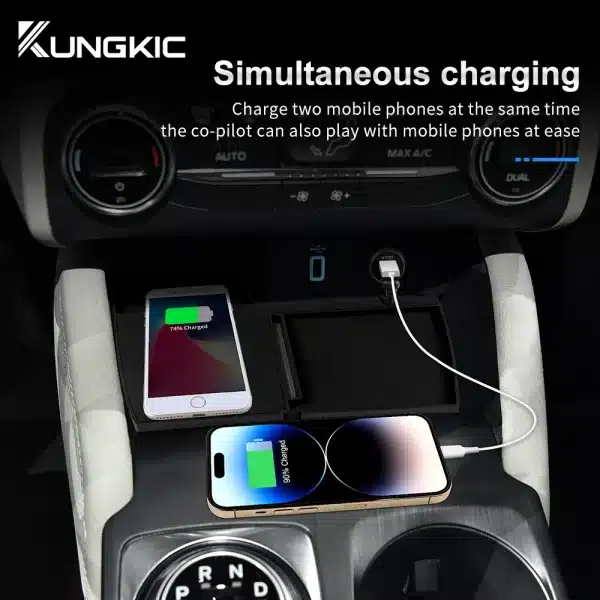 Car Wireless Fast Charging Holder For Ford Focus 2019 2020 2021 2022 2023 15W Mobile Phone Charger Board Trim Accessories - Image 6