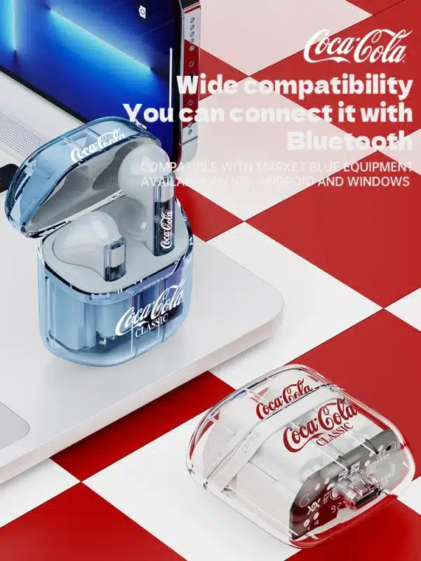 Coca-Cola TWS Wireless Headphones Earphone Bluetooth-compatible 5.3 Waterproof Headset with Mic for Xiaomi iPhone Earbuds - Image 3