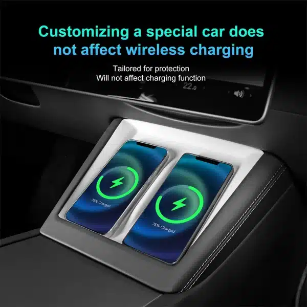 for Tesla Model 3 Highland 2024-up Silicone Wireless Charging Pad Non-Slip Mat Dust-Proof Charger Protect Cover Car Accessories - Image 3