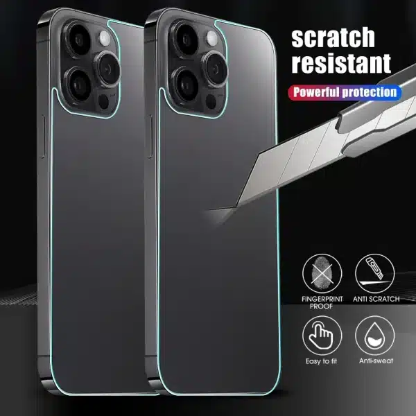 Back Screen Tempered Glass For iPhone 15 14 Plus 13 12 Pro Max Mini Protective Screen Protector Film For iPhone15 15PM 13 12Mini - Image 3