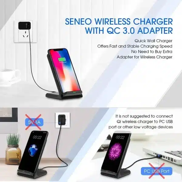 30W Wireless Charger Stand Holder Induction Fast Charging Pad for Samsung S21 Galaxy For iPhone 14 13 12 for Xiaomi Phone Holder - Image 4