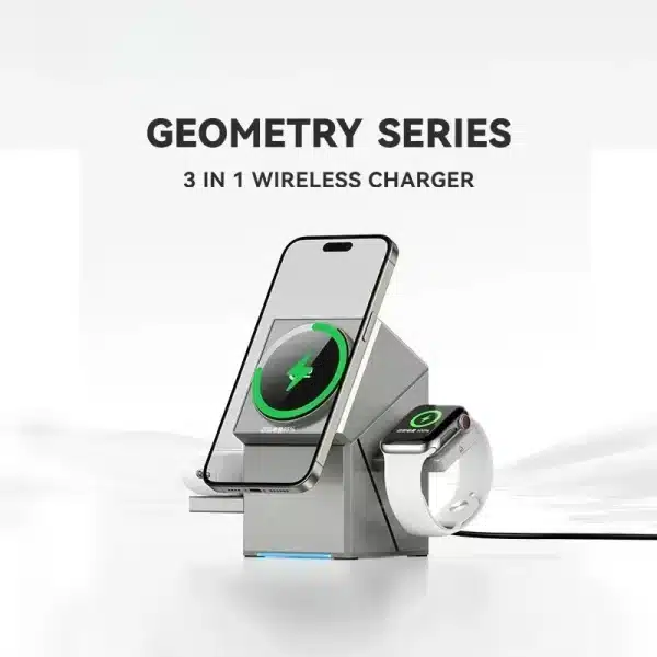 Qi2 3-in-1 Wireless Charger with Auto-Rotating Magic Cube Dock for IPhone 16/15/14 Pro Max, AirPods, and IWatch Fast Charging - Image 5