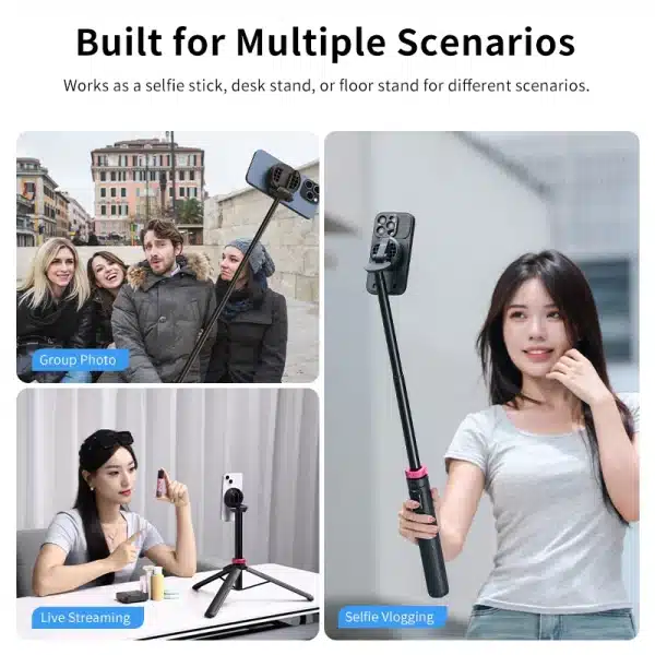 Ulanzi MT-84 Magnetic Selfie Stick Tripod 1.53M Wireless Bluetooth Remote Phone Extension Phone Live Streaming Vlog Customized - Image 3