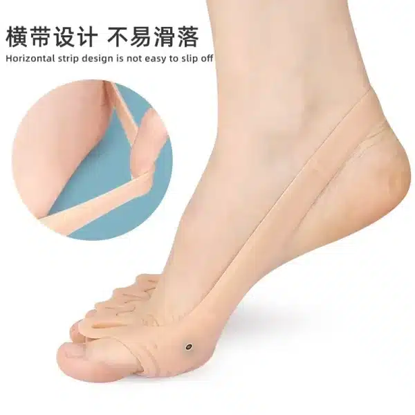 5 Holes Silicone Toe Separator Metatarsal Pad Pain Relief Forefoot Socks Insole Bunion Orthotics Hallux Valgus Corrector 발가락교정기 - Image 4