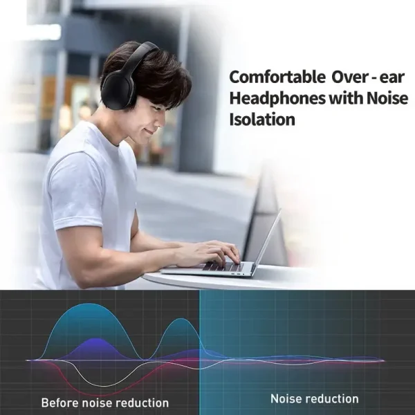 Baseus D02 Pro Wireless Headphones Bluetooth Earphone 5.3 Foldable Headset Sport Headphone Gaming Phone Fone Bluetooth Earbuds - Image 4