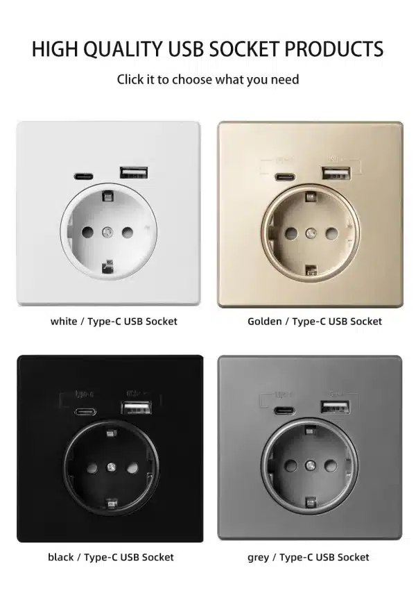 Herepow Usb Wall Power Google Home Appliance Sockets 16A EU Standard Outlet 110V-250V Dual USB Electrical Socket Charger Port - Image 3