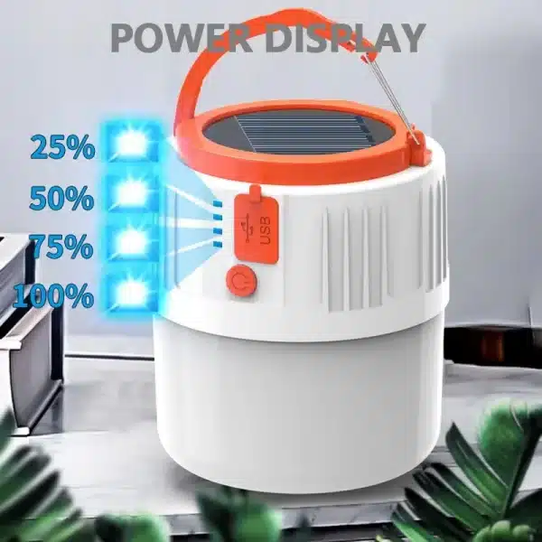 Solar Camping Light Portable Power Bank LED 6 Gears Rechargeable Remote Flashlight Outdoor BBQ Tents Hanging Emergency Lantern - Image 3