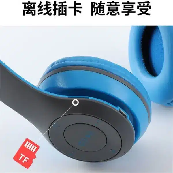 Xiaomi Wireless Headphones Foldable HIFI Headset Noise Cancelling Earphone with Mic USB Adaptor For iPhone Game P47 Earbuds - Image 5