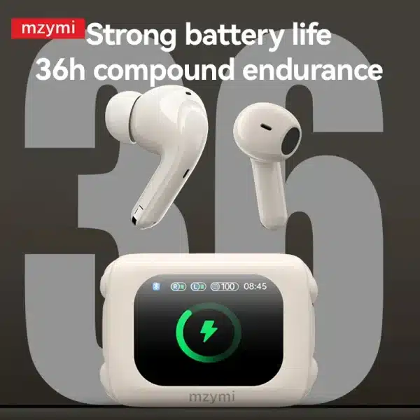 mzymi New H12 Pro Wireless Earphone Dual Earbuds Touch Screen Headset ANC+ENC Noise Cancelling Bluetooth Headphone For XIAOMI - Image 5