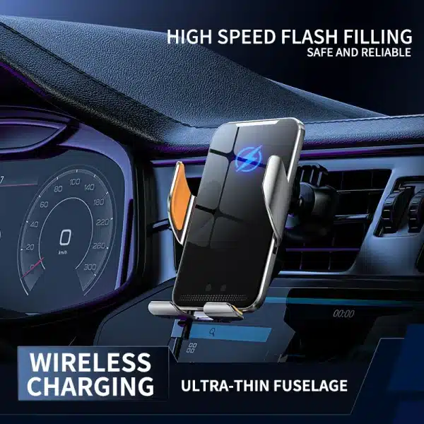 Car Wireless Charger Magnetic Auto Car Mount Phone Holder For iPhone 14 13 12 Samsung Infrared Induction 15W Fast Charging - Image 3