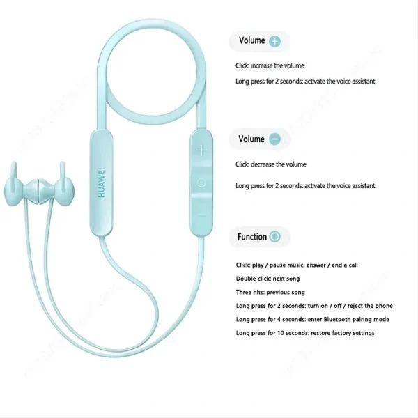 Huawei Freelace Lite Wireless Bluetooth Earphone Original Earbuds Sport Noise Reduction Headphone In-ear Earphone Headset - Image 4