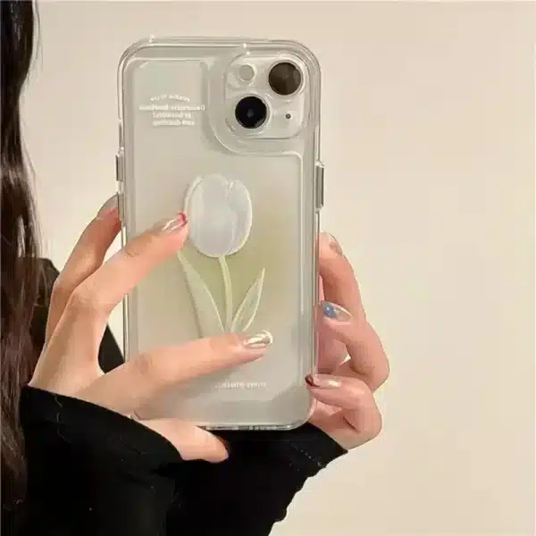 Tulip Phone Case For iPhone 13 11 12 14 15 16 Pro Max XR X XS Max 7 8 15 Plus Shockproof Transparent Cover Silicone Soft Fundas - Image 2