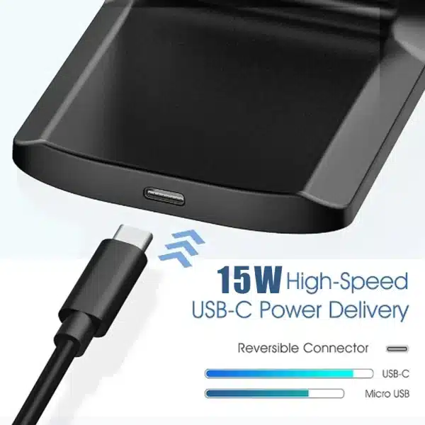 100W fast Wireless Charger Stand Pad For iPhone 15 14 13 12 11 Pro Max XR 8 Samsung Xiaomi Induction Fast Charging Dock Station - Image 3