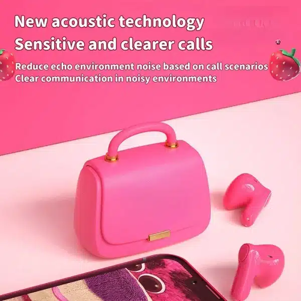 Cartoon Handbag Bluetooth5.3 Wireless Earphone Hd Call Hifi Sound Headphones Noise Reduction Gaming Sports Earbuds - Image 6