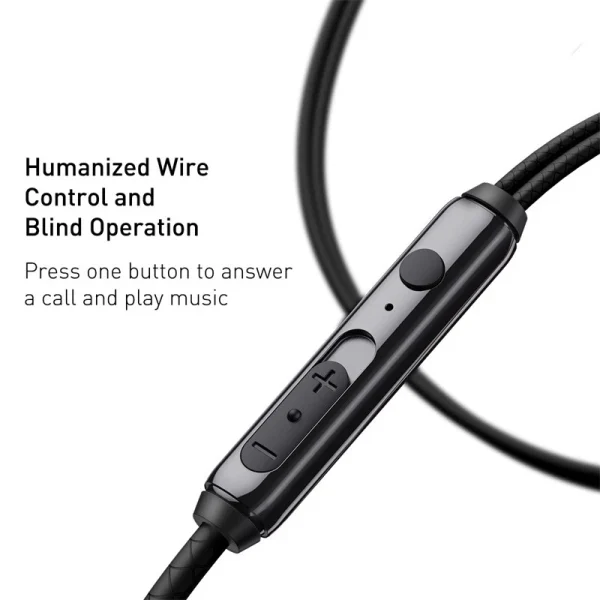 Baseus H19 Wired Earphones 6D Stereo Bass Headphone In-Ear 3.5mm Jack Headset with MIC for Xiaomi Samsung iPhone 6 Earbuds - Image 4