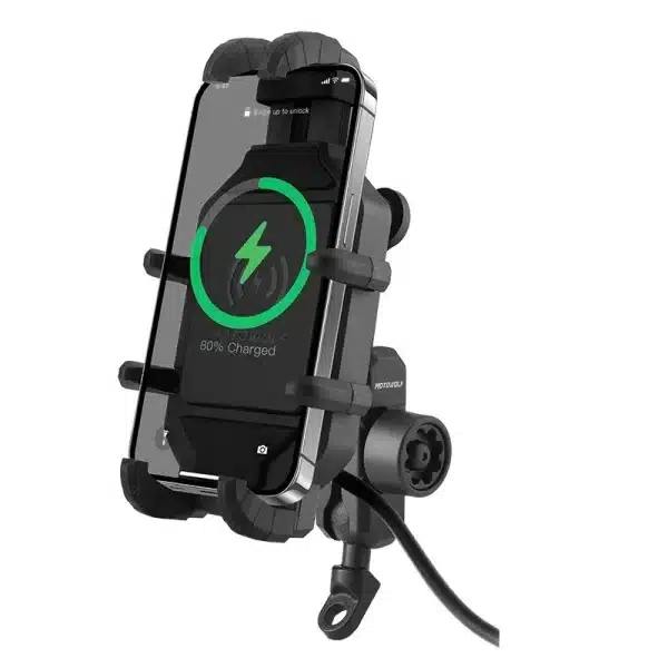 Motorcycle Wireless Charging Phone Holder Cradle 3.0 Quick Charger GPS Moto Support Cellphone Handlebar Mount for 4-7 inch Phone - Image 2