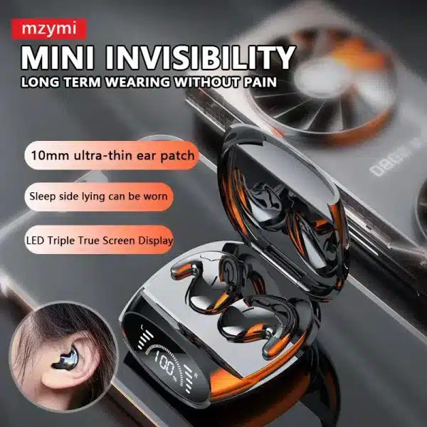 mzymi MD528 Wireless Earphones Invisible Sleep TWS Bluetooth Sleep In Ear Earbuds Waterproof Noise Cancelling Sports Headphones - Image 5