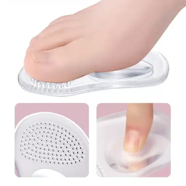 1Pair Shoe Pads Forefoot Cushion Silicone Massage Non Slip High Heels Insole Cushions Foot Cushions Pads for Feet Pain Relief - Image 2