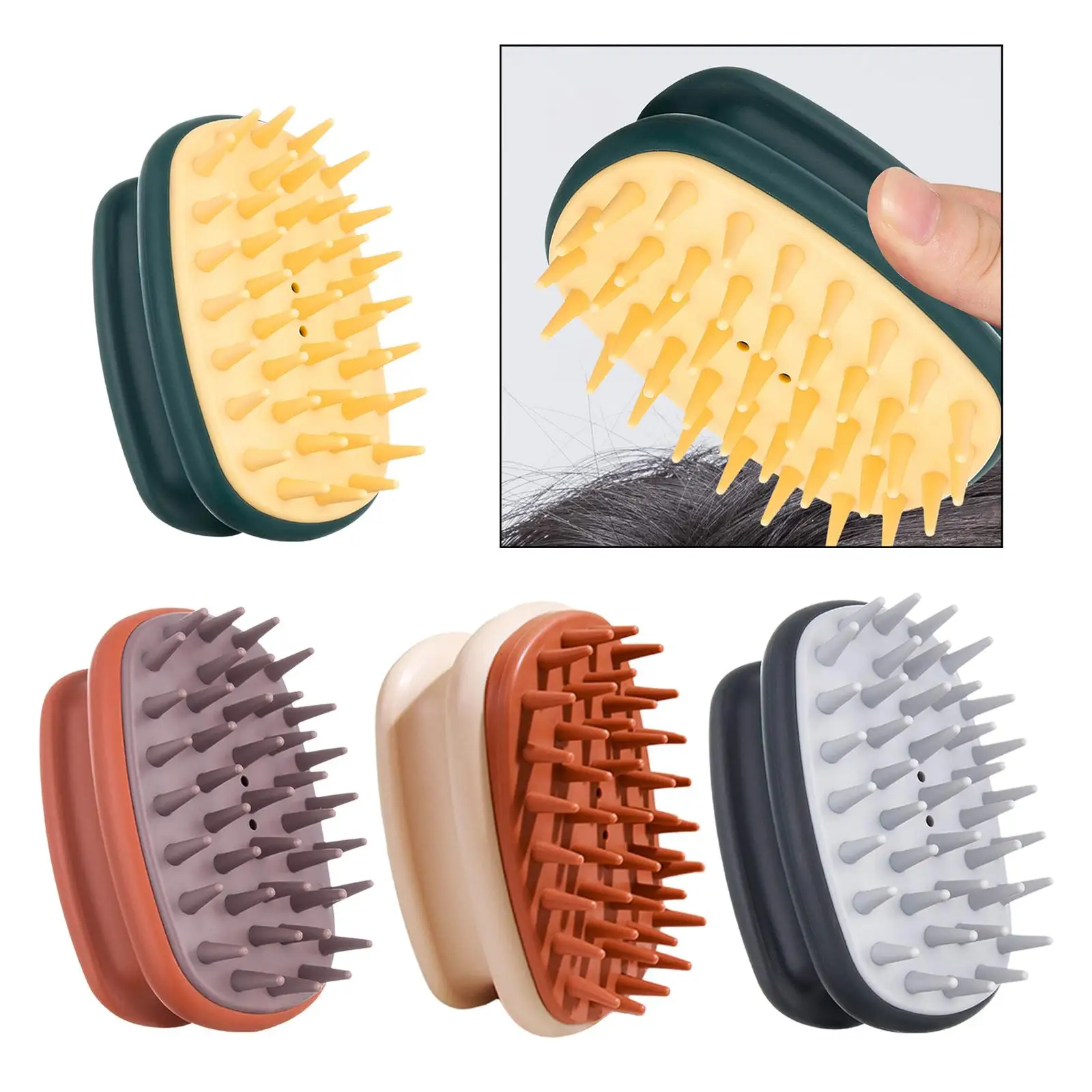 Manual Head Scalp Massage Brush, Hair Scrubber, Deep Cleaning Shampoo Brush, Hair Scalp Massager for Hotel Home
