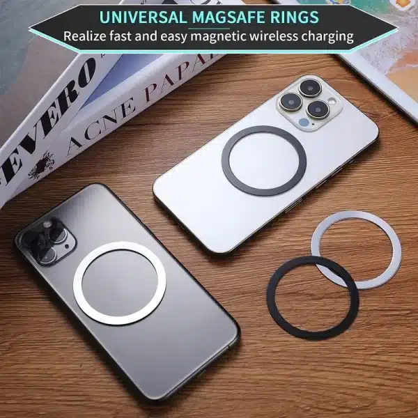 5-1pcs Magnetic Wireless Charger Universal Phone Metal Rings Sticker for Car Phone Magsafe Charger Iron Sheet Sticker for Iphone - Image 5