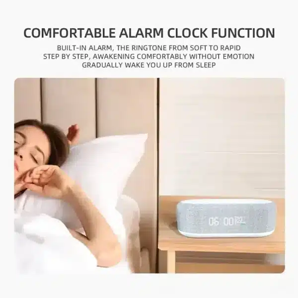 Wireless Chargers Pad Stand Phone 15W Fast Charging Dock Alarm Bedroom Lamp Night Light Desktop Clock Temperature Thermometer - Image 4