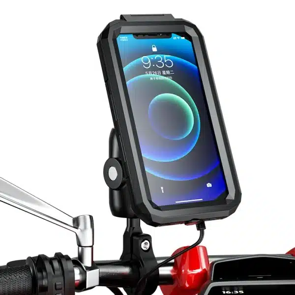 Waterproof Motorcycle Wireless Charger Phone Mount Qi/USB C 3.0 Cellphone Holder Charge Handlebar Phone Mounts Double Socket Arm - Image 4