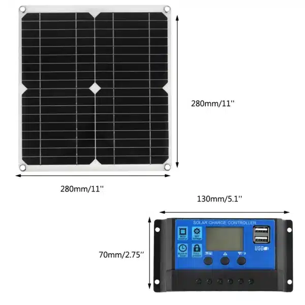 200W Solar Panel Kit With 30-60A Controller DC 18V Portable Solar Power Charger for Bank Battery Camping Car Boat RV Solar Plate - Image 3