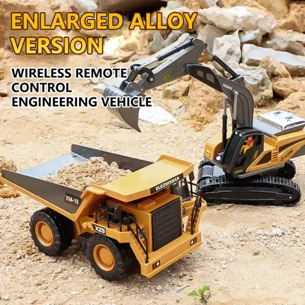 RC Excavator Dumper Car 2.4G Remote Control Engineering Vehicle Crawler Truck Bulldozer Toys for Boys Kids Christmas Gifts - Image 5