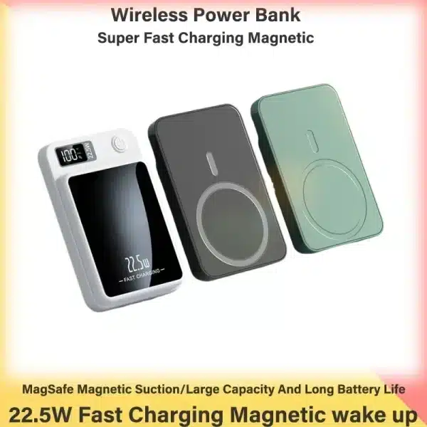 Power Bank 30000mAh Wireless Magnetic Power Bank Magsafe 22.5W Super Fast Charging for IPhone Samsung Huawei Xiaomi - Image 4