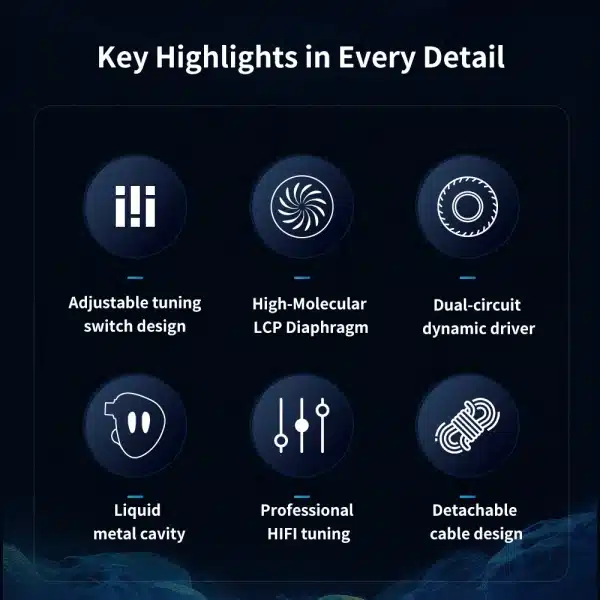 TRN ORCA Dynamic In Ear Earphones High performance Dynamic Driver IEMs Earbuds with Detachable Cable Tuning Switch Headset - Image 6