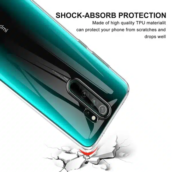 Clear Shockproof Phone Case for Xiaomi Redmi Note 8 Pro 8 8A 9 9S 9T 9A 9C 10 10S 11 Pro Soft Silicone Transparent Back Cover - Image 3