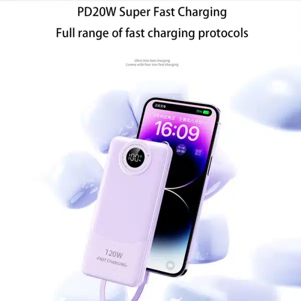 200000mAH 120W Power Bank Super Fast Charging Ultralarge Capacity For Mobile Power External Battery For Iphone 15 14 13 - Image 2