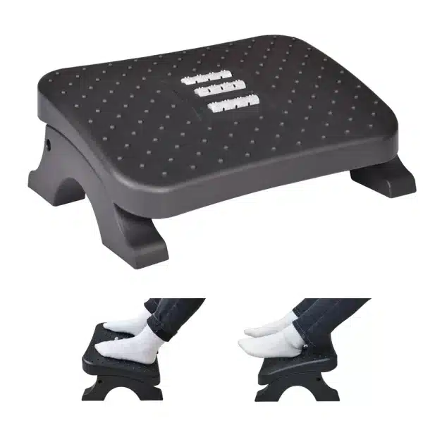 Under Desk Footrest Ergonomic Foot Stool with Massage Rollers Max-Load 120Lbs Desk Leg Rest Pain Relief for Home Office Work - Image 2