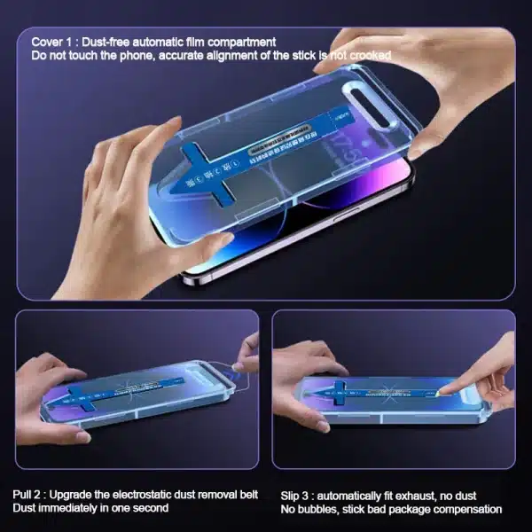 1-2PCS High End Tempered Glass For iPhone 16 15 14 13 12 11 Pro Max X XS 14 Plus Screen Protector With Alignment Mounting Cover - Image 2