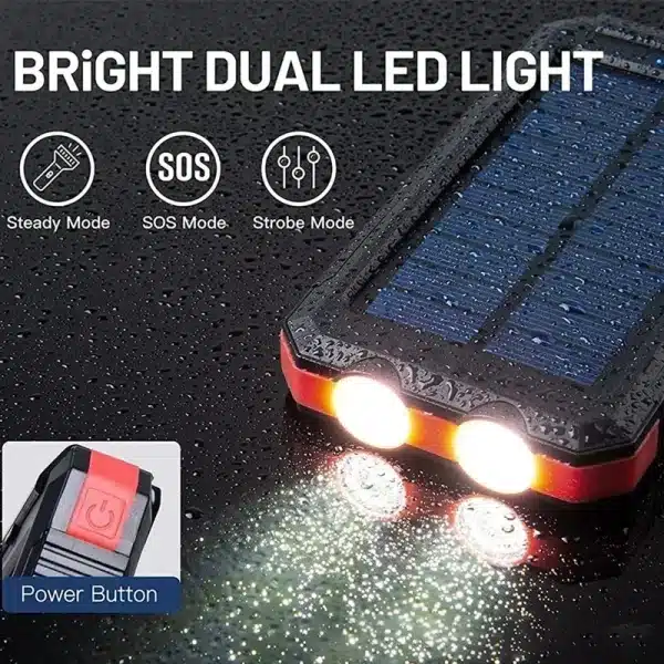 Solar Power Bank Super Large Capacity 200000mah Portable Waterproof Fast Charging External Battery Power Super Bright Flashlight - Image 5