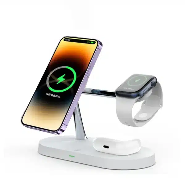 3 in 1 Wireless Charger Stand Magnetic For iPhone 12 13 14 15 Fast Charging Station for Apple Watch 9 8 7 6 5 Airpods 2 3 Pro - Image 6