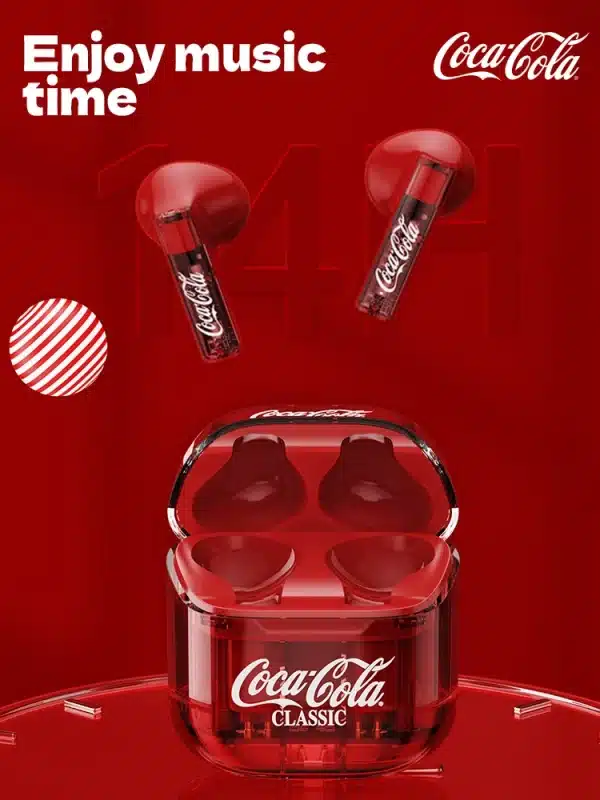 Coca-Cola TWS Wireless Headphones Earphone Bluetooth-compatible 5.3 Waterproof Headset with Mic for Xiaomi iPhone Earbuds - Image 2