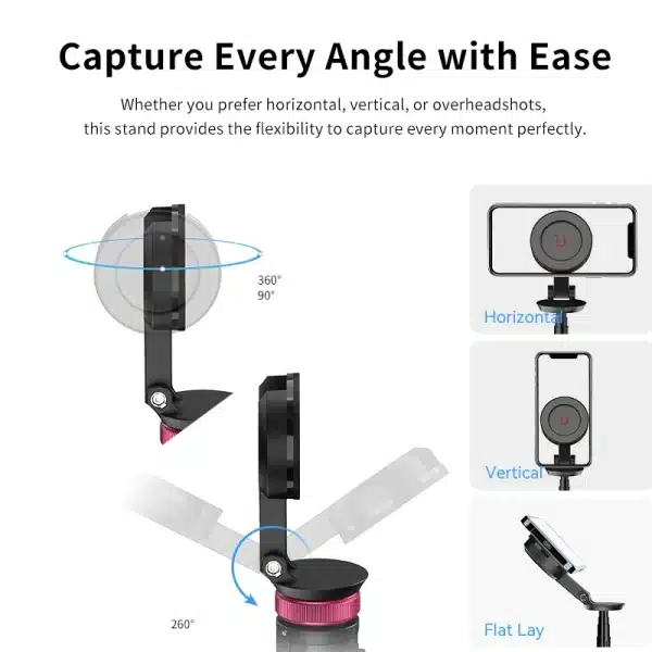 Ulanzi MT-84 Magnetic Selfie Stick Tripod 1.53M Wireless Bluetooth Remote Phone Extension Phone Live Streaming Vlog Customized - Image 2