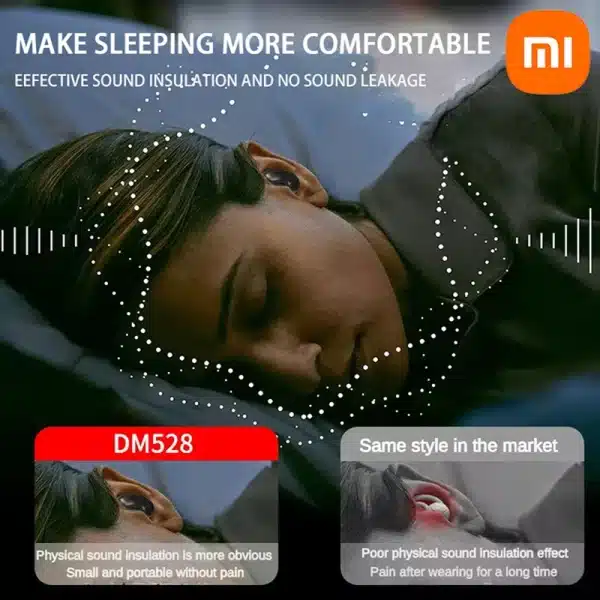 Xiaomi Sleep Invisible Earbuds Waterproof Hidden Noise Cancelling Earbuds With Mic Stereo Bluetooth 5.3 Earphone Suitable - Image 2