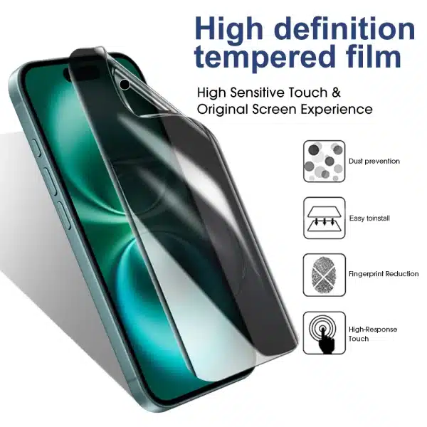 Full Cover Soft TPU Privacy Hydrogel Films For iPhone 16 16Plus 16Pro HD Clear Anti Glare Screen Protector For iPhone 16 Pro MAX - Image 5