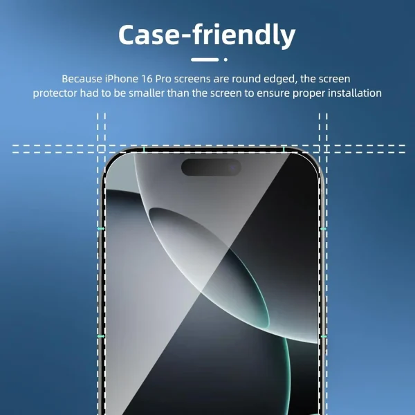 1/4Pcs HD Screen Protector Tempered Glass for IPhone 16 Pro Max 16Pro Protective Glass for iPhone 16 Plus Protective Glass Film - Image 3